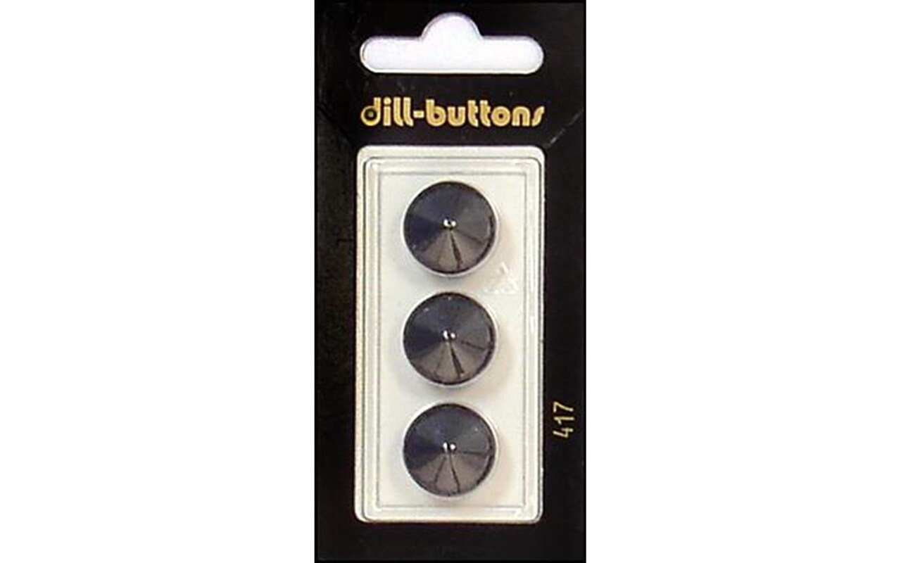 Dill Buttons 15mm 3pc Shank Black